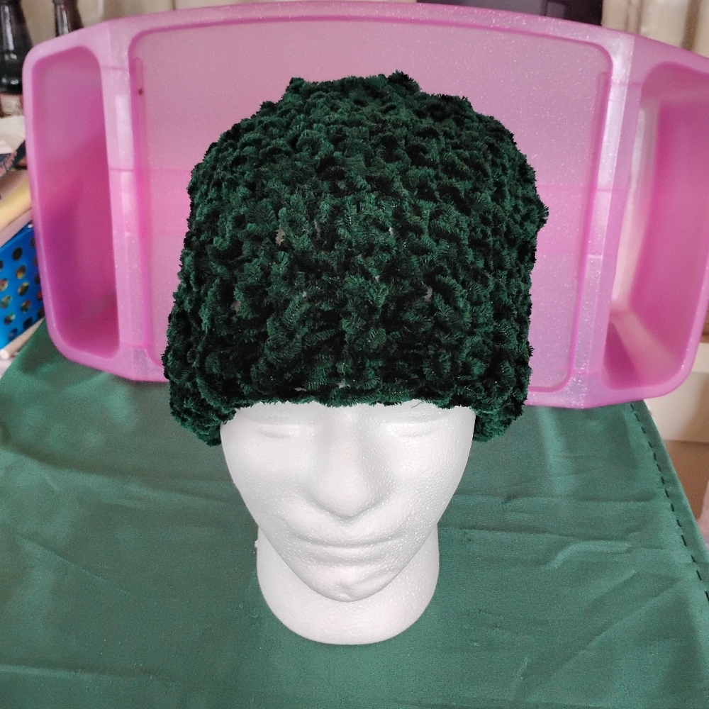 Handmade Crochet Chenille Women's Hat